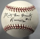 Mick The Quick Rivers Signed Major League Baseball Autograph #17 Inscription