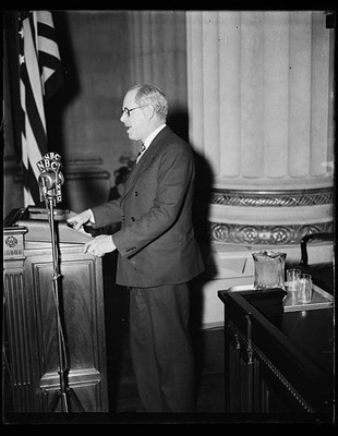Photo:Washington DC Franklin D Roosevelt 1936 NBC Radio Speech Podium