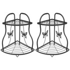  2 Pieces Schmiedeeisernes Lagerregal Organizer Für Küchenaufbewahrung