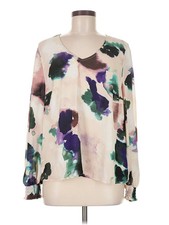 CAbi Women Ivory Long Sleeve Blouse M