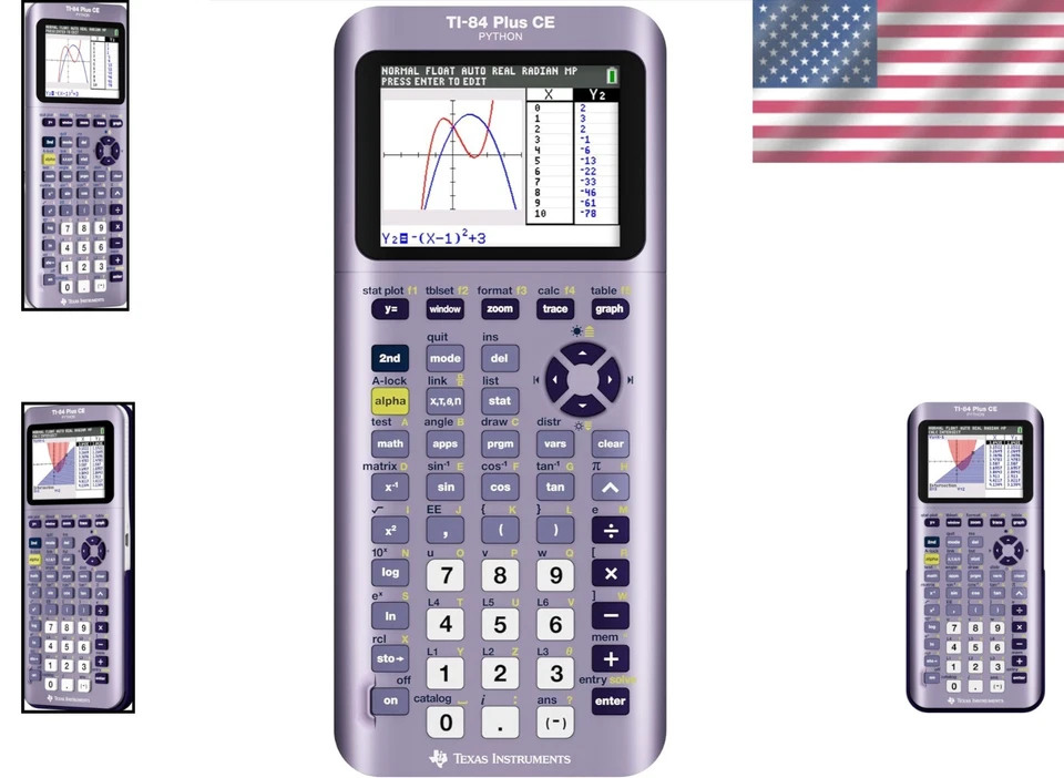 TI-84 Plus CE Python Graphing Calculator, Infinitely Iris - Rechargeable Design - Image 2 of 4