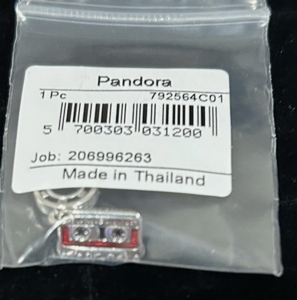 PANDORA Marvel Guardians of the Galaxy Cassette Tape Charm