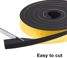 Adhesive Foam Tape 1 inch W X 3/8 inch T, Closed Cell Foam Weather Strip Seal...