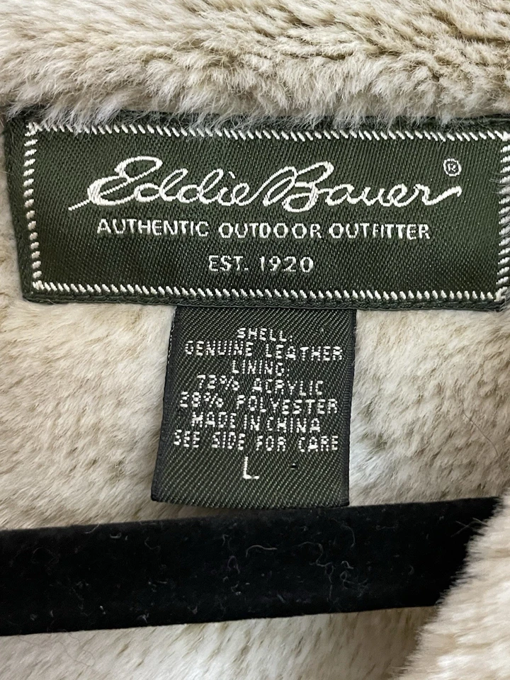 Abrigo Eddie Bauer Auténtico Gamuza Cuero Sherpa Forrado Para Mujer Talla Grande Foto 4 de 4