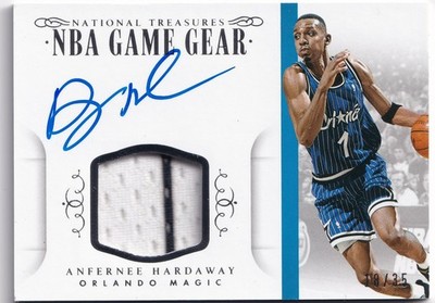 2014-15 National Treasures Anfernee Hardaway NBA Game Gear Patch Auto /35