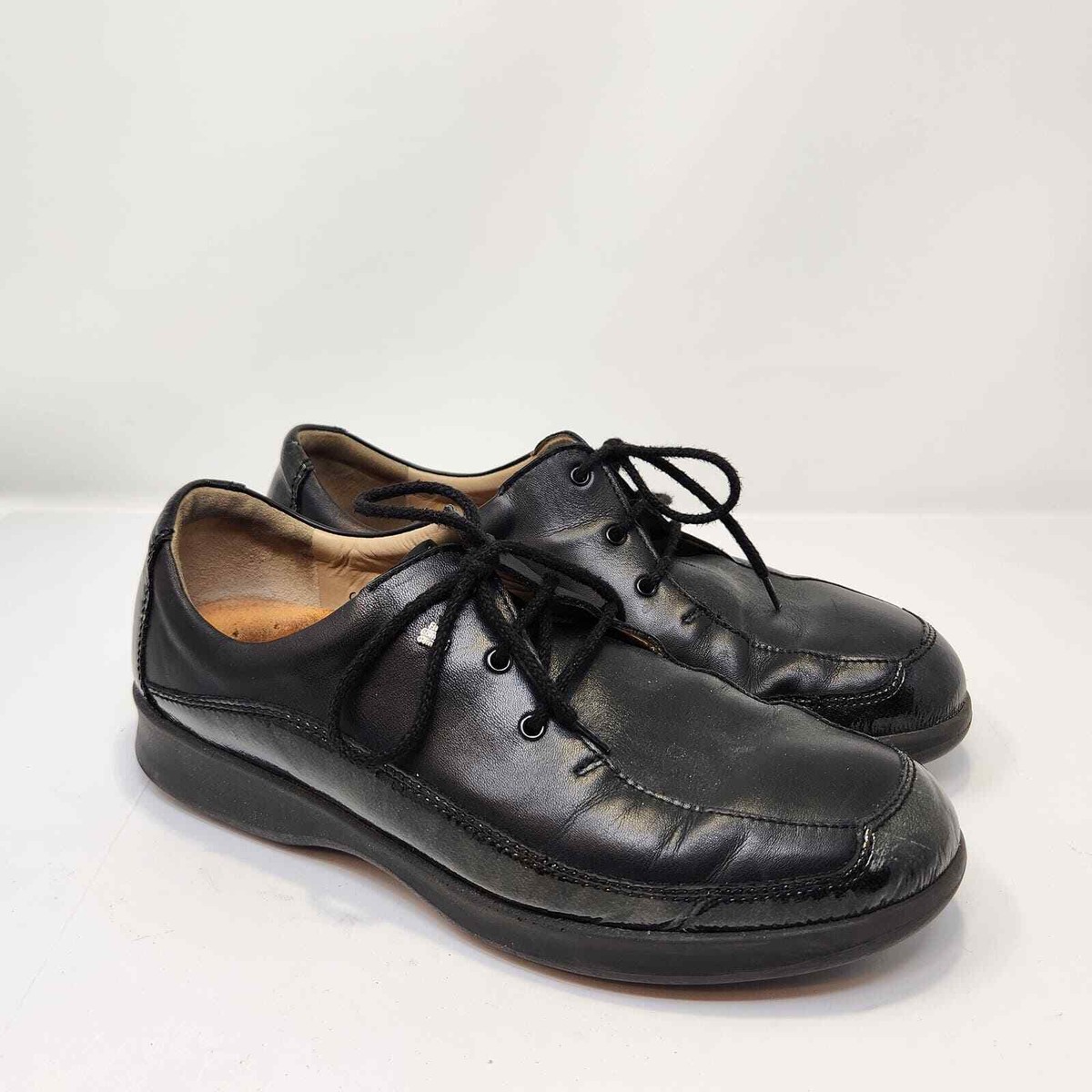 Finn Comfort Womens Acapulco Black Leather Lace Up Oxford  display picture 1