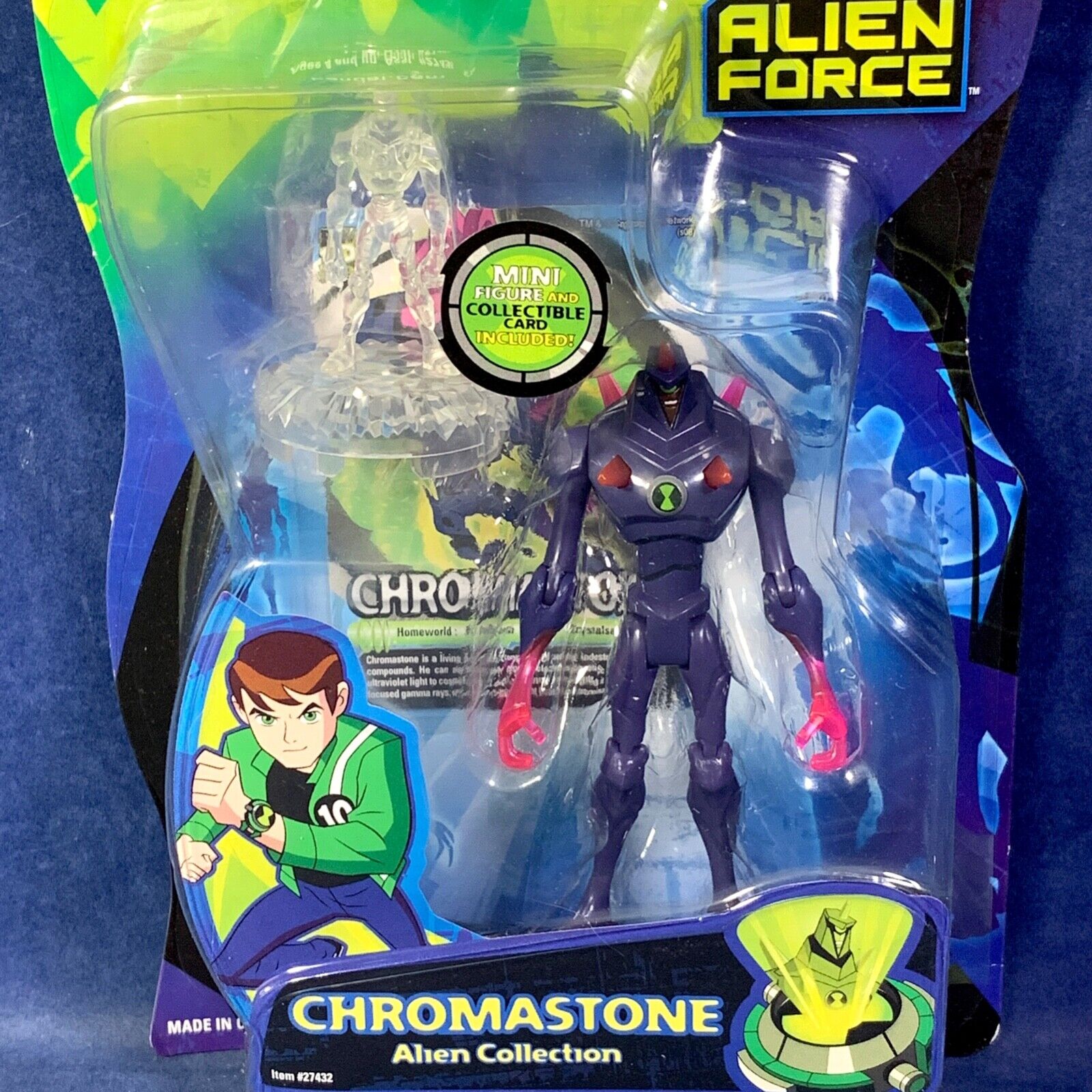 Ben 10 Alien Force Toy Chromastone 4 Tall Action Figure Collectible Card  New