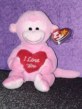  CHERUB TY Beanie Babies the Valentine's Monkey *Limited Edition*