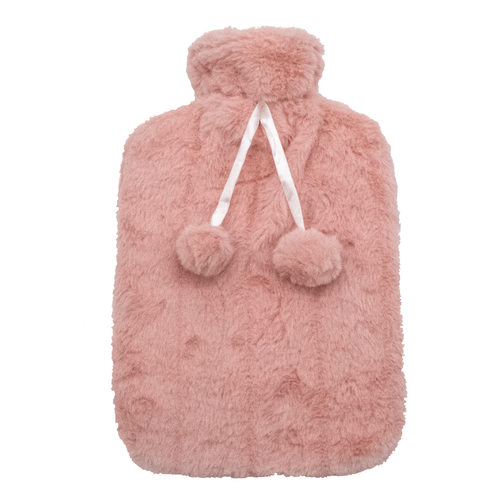 TRIXES Pink Fluffy Hot Water Bottle NEW Body Warmer Pain Relief Heat