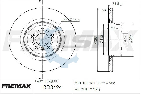 Rotores de disco traseros Fremax para BMW X5 M E70 4.4 2009-2013 Foto 2 de 4