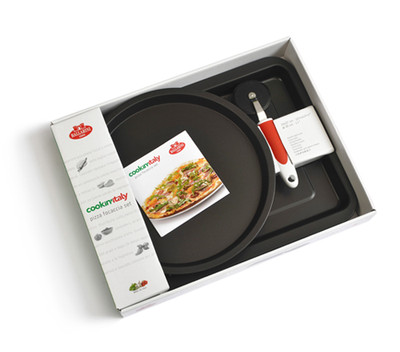 BALLARINI (Made in Italy) Cookin'italy 3Pc Non-Stick PIZZA FOCACCIA SET w/Cutter