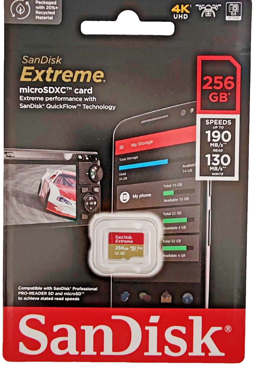 Dji Best Micro Sd Card For Osmo Pocket 256GB Micro SD Card U3 4K