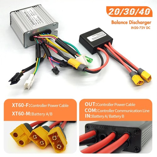 E-Bike Double Battery Discharge Converter 20V-72V 20A/30A/40A Batteries Adapter - Picture 2 of 19