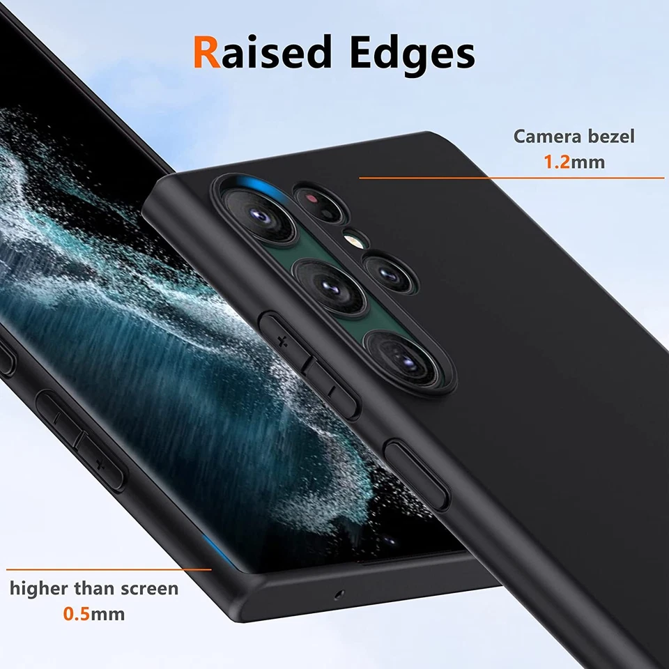 Coque pour Samsung Galaxy S23 Ultra S23 Plus Protection TPU Noir + Verre Trempé - Photo 3/4