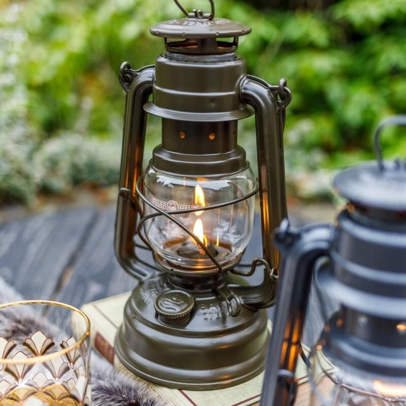 Paraffin outlet storm lantern
