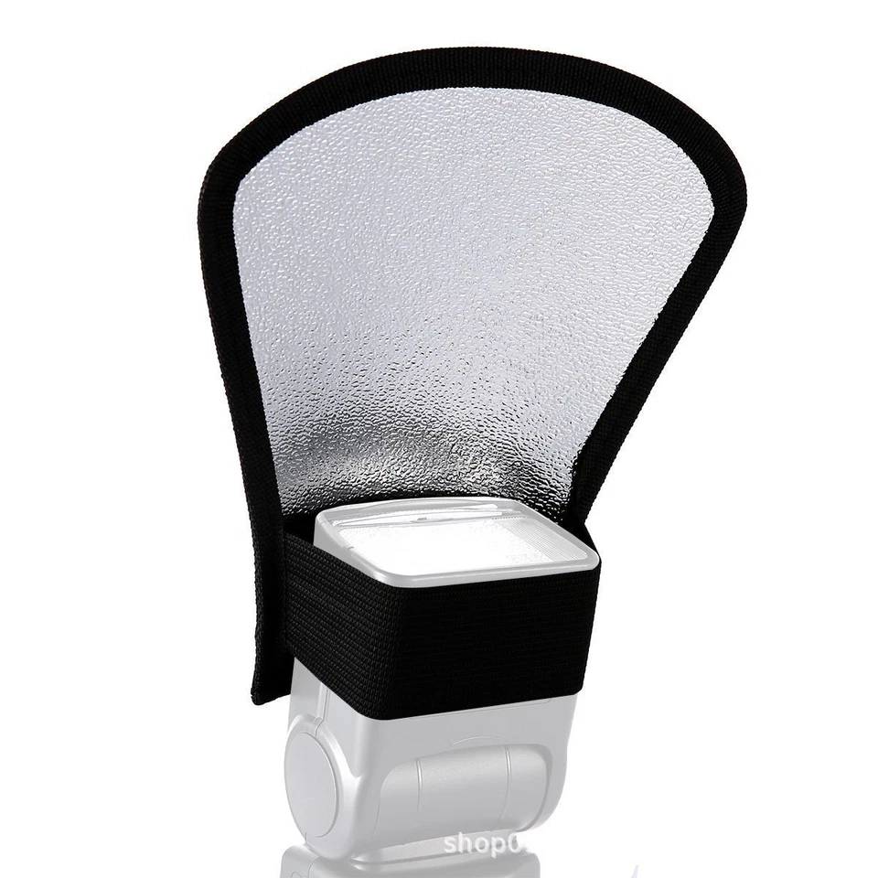 2PCS Flash Diffuser Two-Sides Silver&White Reflector for Canon Yongnuo Speedlite - Image 2 of 4