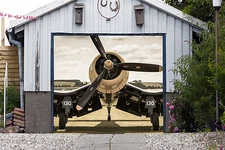 Garage Door Mural Plane Full Color 3D Effect Single Garage Door Cover GD161