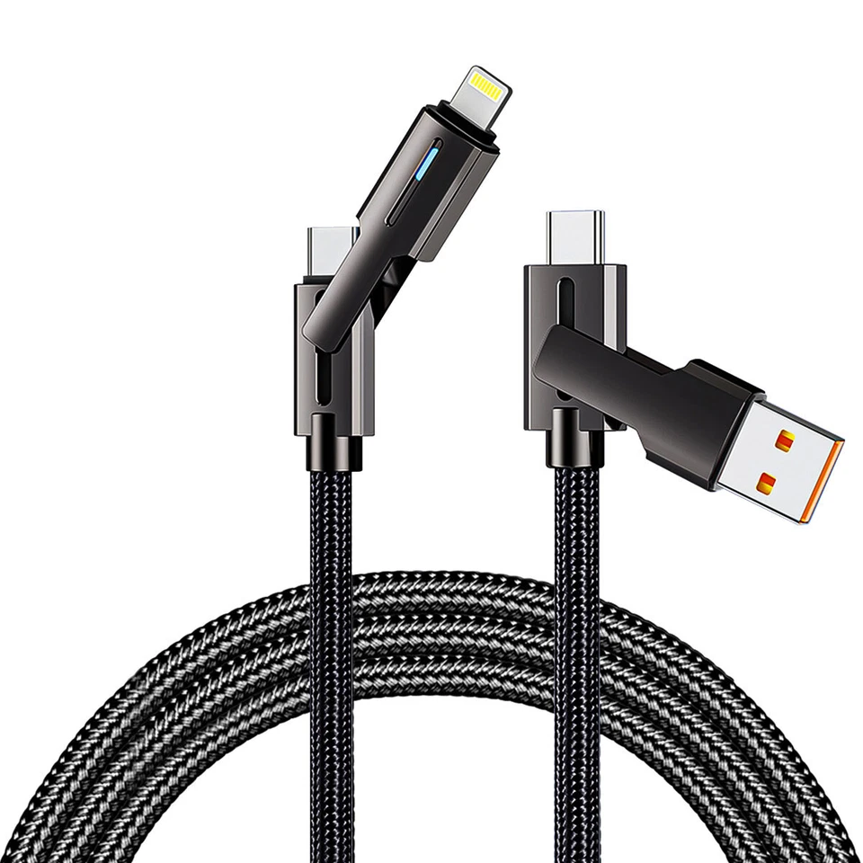 4 in 1 Multi Fast Charging Cable USB C to iPhone Charger Cord for iPhone Samsung - Image 2 of 4