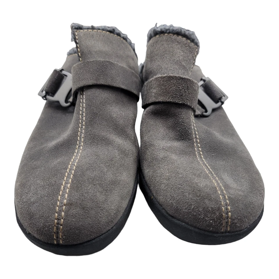 Zapatos en aerosoles para mujer talla 8,5 gris remachado gamuza zuecos piel sintética mulas Foto 2 de 4