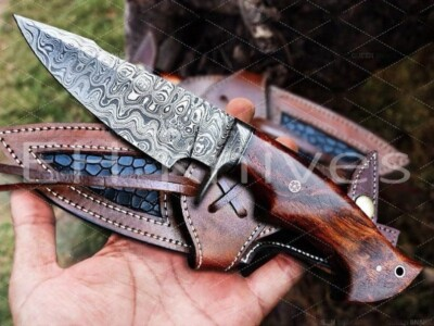 #ad #ad 10” Damascus Steel Hunting Skinner Knife – Custom Fixed Blade – Gift for Men $20.54