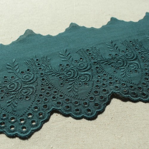1Yds Broderie Anglaise cotone pizzo bordo 11,5 cm YH1318 pizzo 2013 - Foto 7 di 18