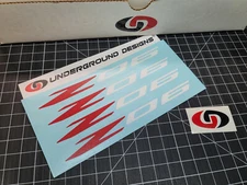 Z06 Accent Decals (4pk) Corvette Racing 6" Stickers C5Z C6Z C7Z C8Z Trim LSX LTX