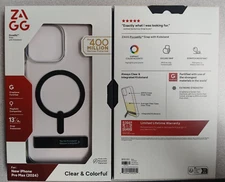 Zagg Piccadilly Snap Case with MagSafe + Kickstand iPhone 16 Pro Max Clear/Black