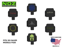 for Sig P320 Slide Cover Back Plate Aluminum Color Filled Patriotic Images