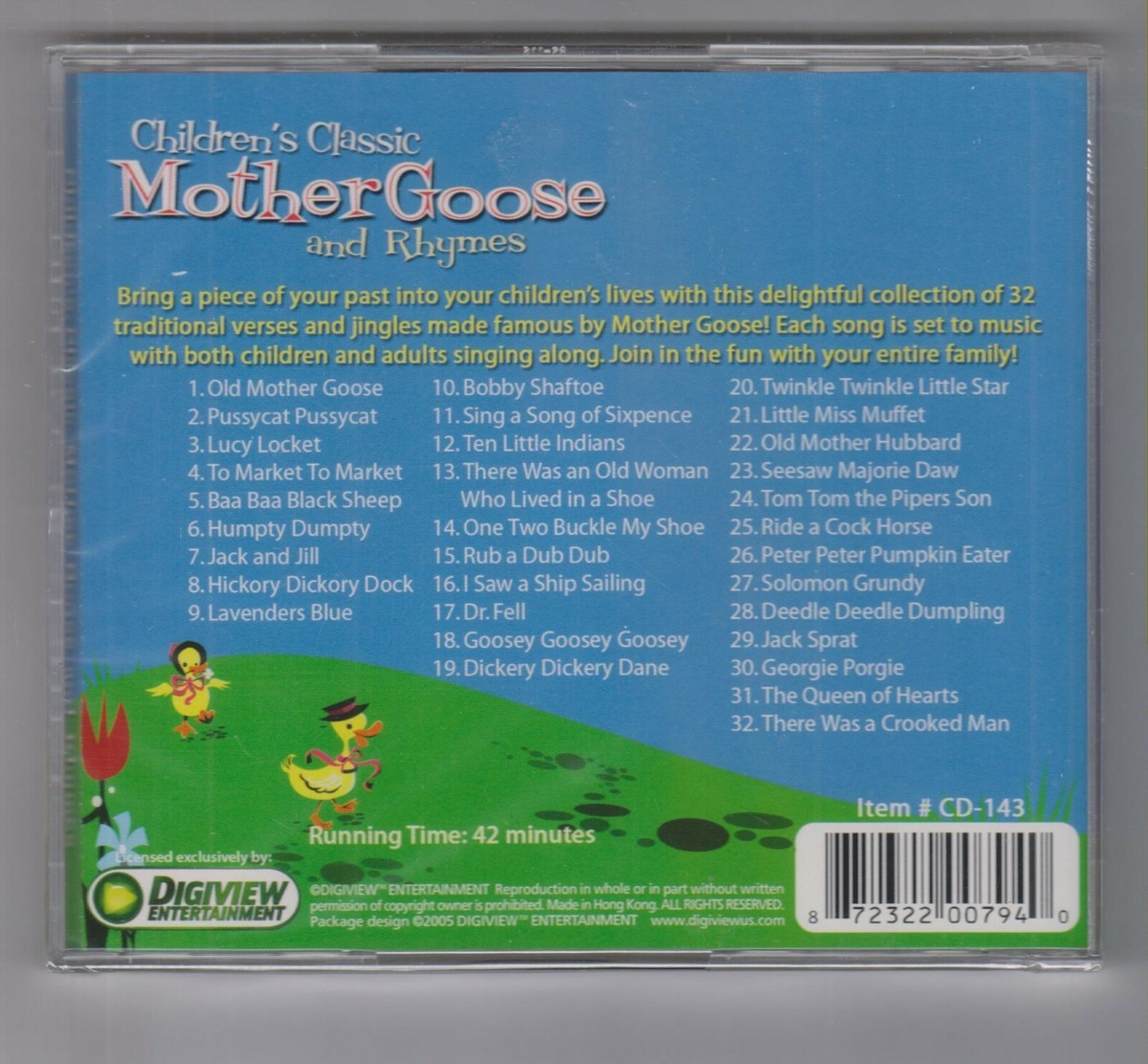 Children's Classic Mother Goose and Rhymes (CD: Children's