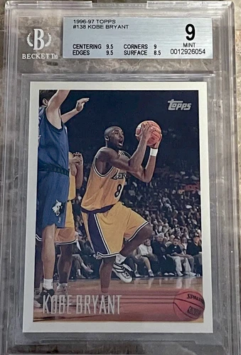 Kobe Bryant 1996-97 Topps Rookie Card RC #138 BGS 9 Beautiful!