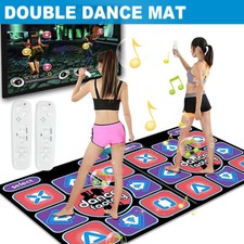 Double Dance Mat For Kids Adults Non-Slip Wireless Dancers Step Pads Non-Slip AU