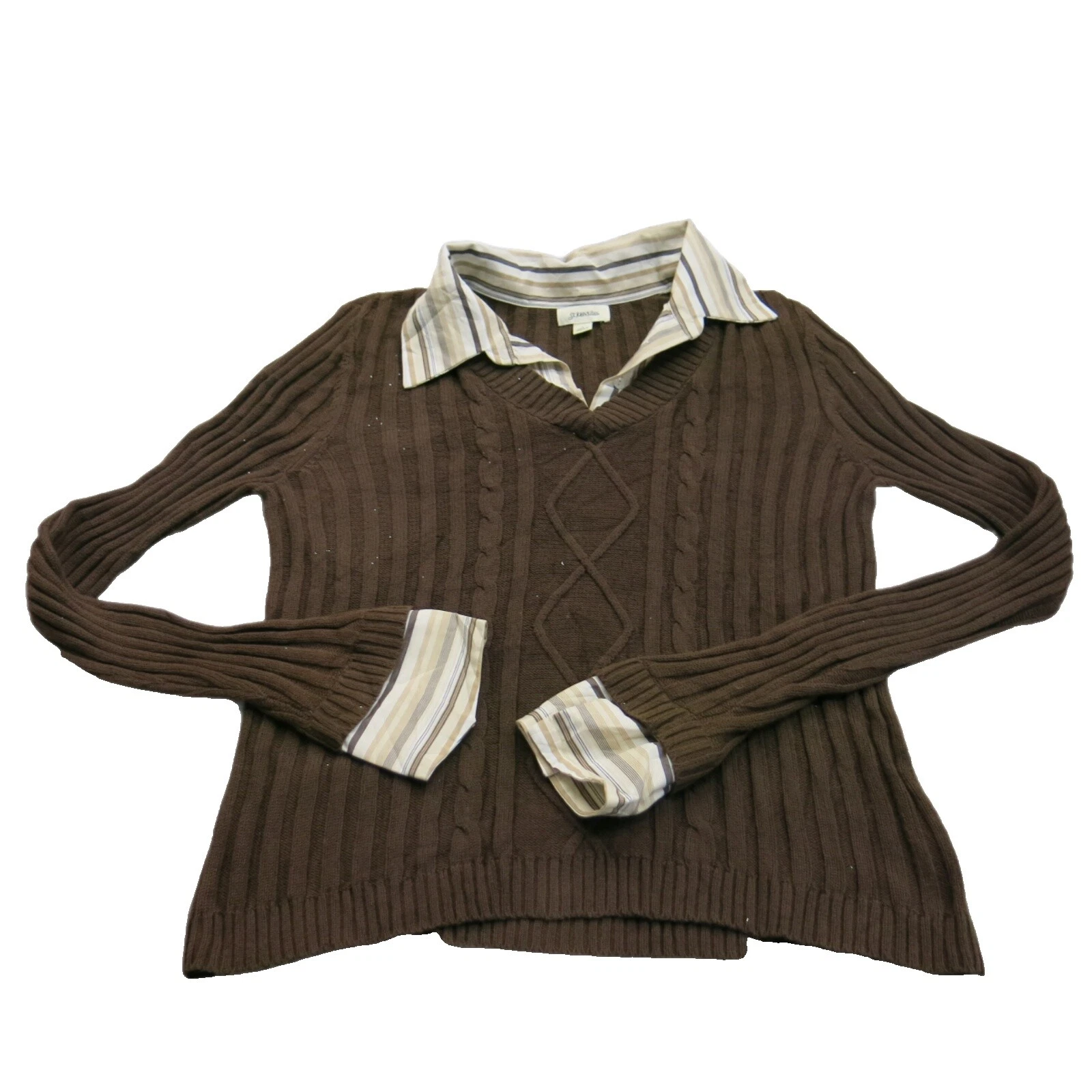 St. John's Bay Suéteres para mujer marrón Algodón