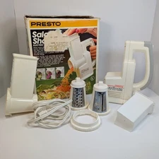 Presto Salad Shooter 0291001 Shredder Slicer Electric Appliance 1988 Vintage