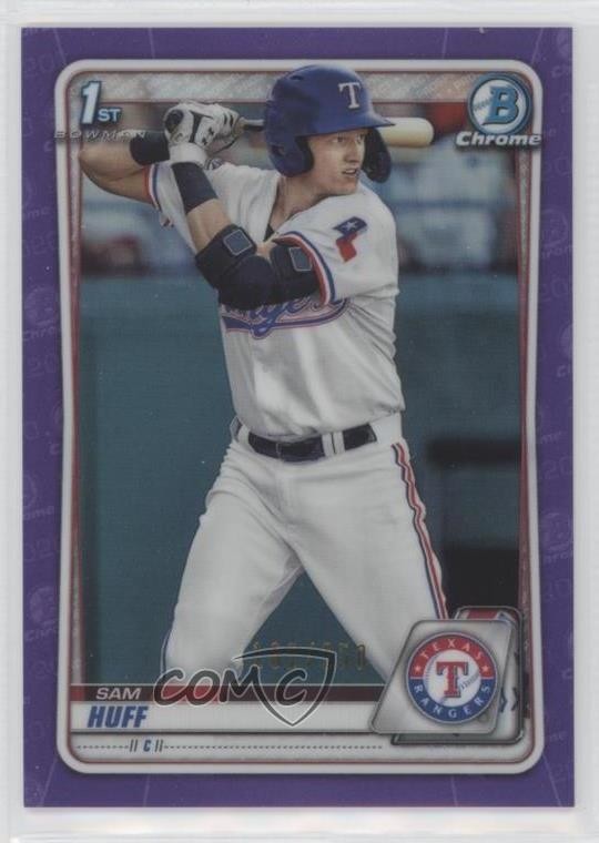 2020 Bowman Chrome Prospects Purple Refractor 107/250 Sam Huff #BCP-33 0nr3