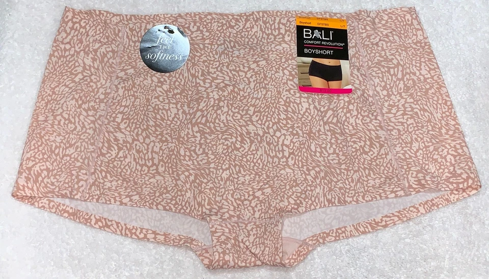 BALI Comfort Revolution Suave Tacto Cálido Marrón Animal Boyshort Panty Mujer L 2XL Foto 3 de 4
