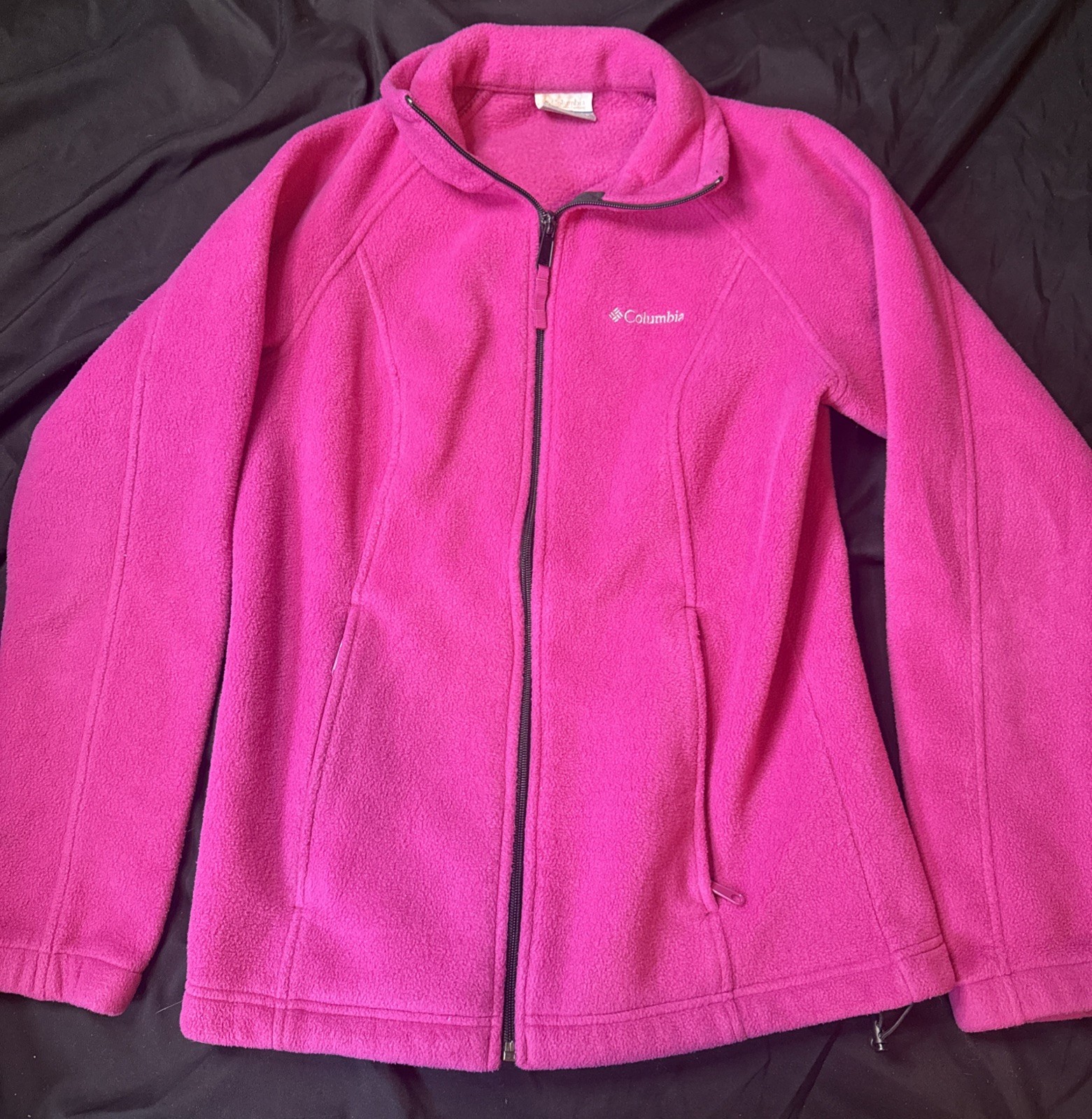 Columbia Women's Pink Fleece Casual Jacket Size Small Pockets Full Zip Outdoor