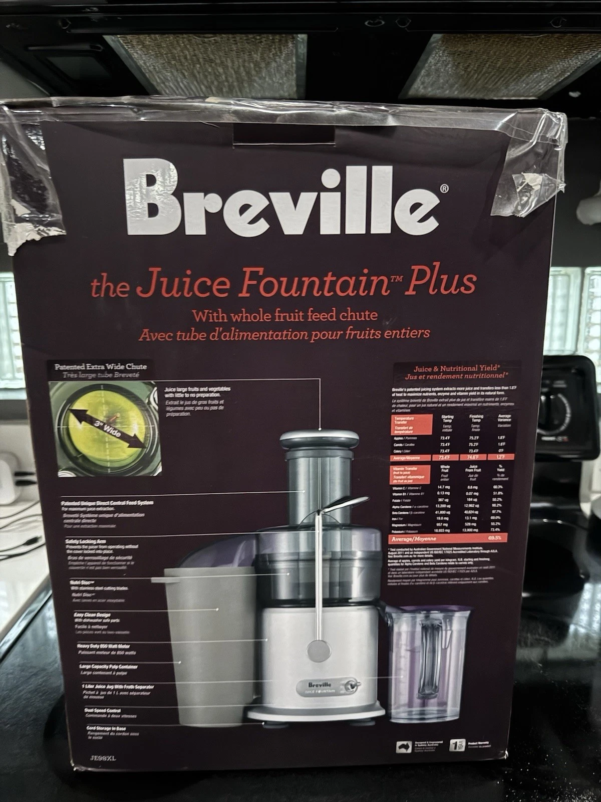 Breville Juice Fountain Plus JE98XL 850W Centrifugal Juicer Large Feed Tube