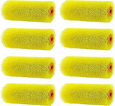 8 Pcs Textured Paint Roller Covers, 4 inch Medium Textured Foam Drywall Texture