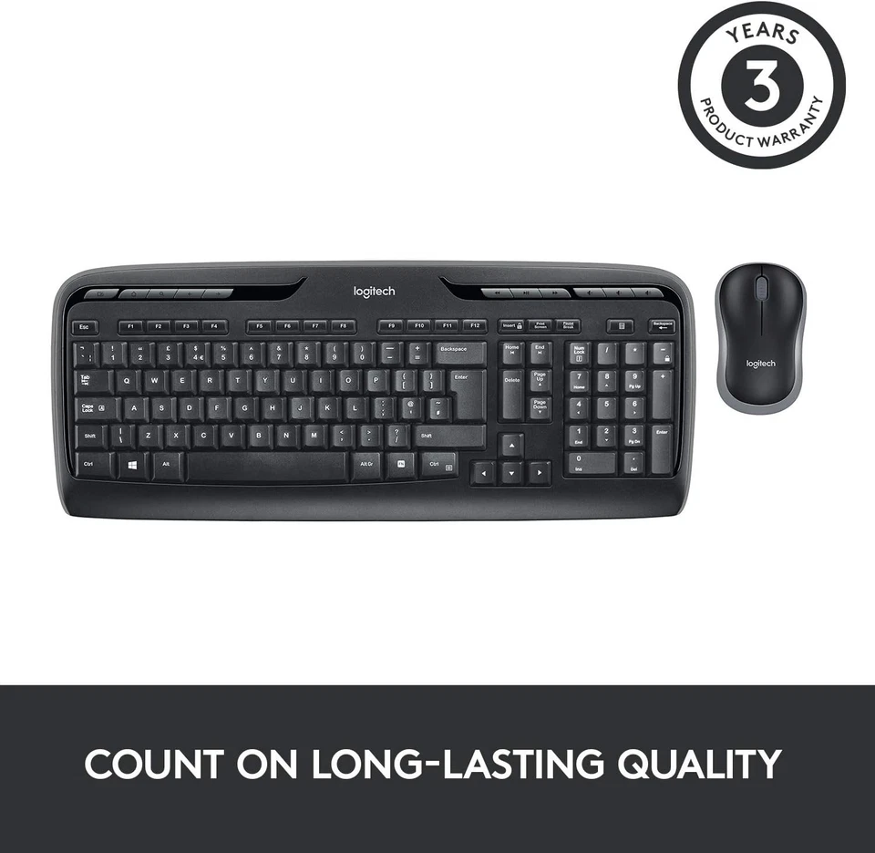 Logitech MK330 (920-003986) Keyboard and Mouse - Black - Image 4 of 4