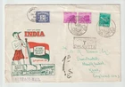 b2170 INDIA 1955 Five Year Plan illustrated FDC to UK with 1d Postage Due etc