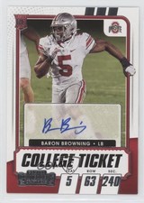 2021 Panini Contenders Draft Picks College Ticket Baron Browning #215 Auto 9r9