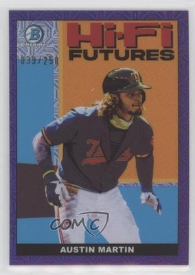 2022 Bowman Hi-Fi Futures Mega Box Purple Mojo Refractor /250 Austin Martin 0x0k