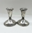 Vintage Reed & Barton Sterling Silver Weighted Candlestick Candle Holders Pair