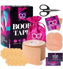 WonderTwins Breast Lift Tape - Waterproof & Sweat-proof Adhesive Boob Tape
