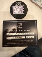 Jake Guentzel hockey puck signed tampa bay