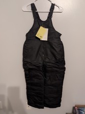 All In Motion Childs Black Wind  Water Resistant Snow Bib NWT Medium Plus
