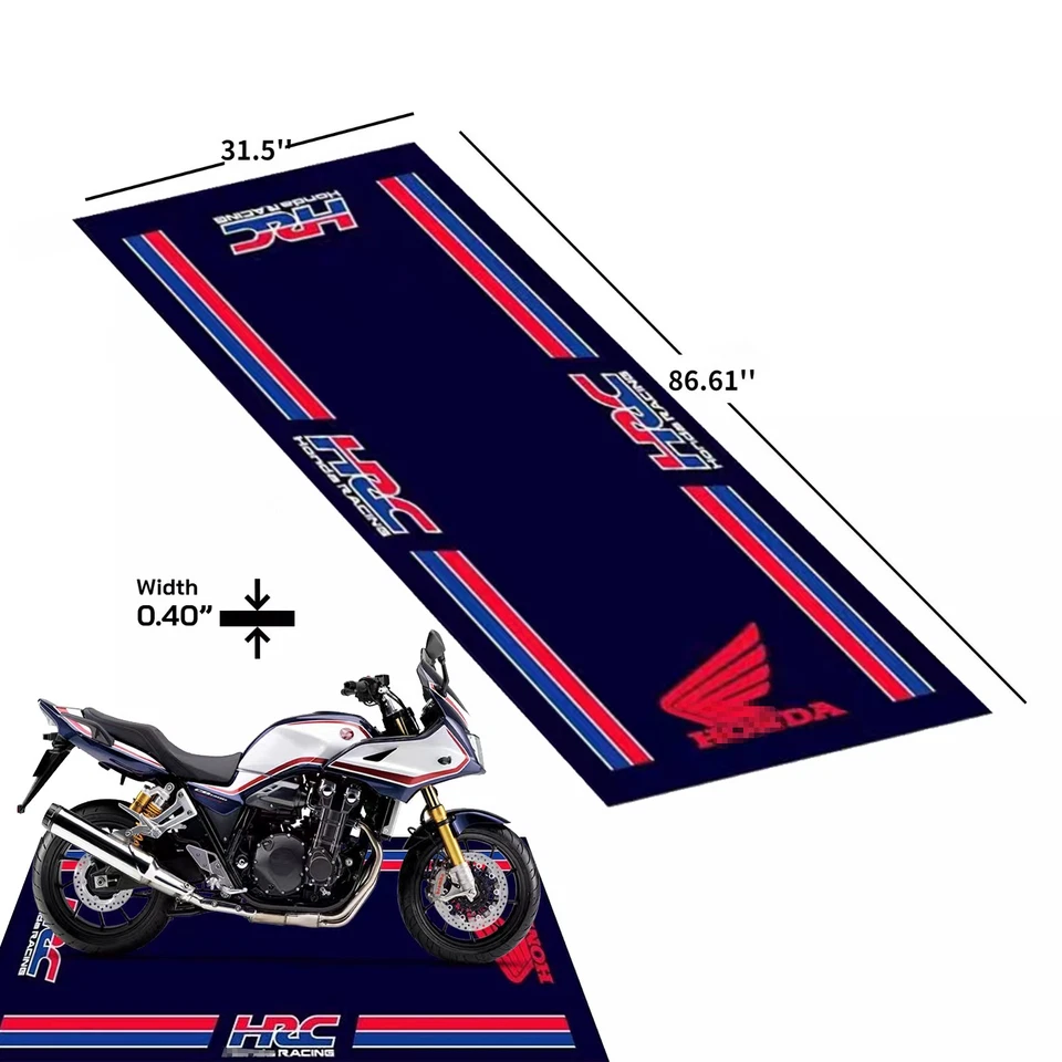 For Honda HRC Motorcycle Garage Pit Mat Workshop Carpet Floor Mat 220*80cm New - Image 2 of 4