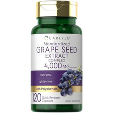 Grape Seed Extract Capsules 4,000Mg 120 Count Standardized Extract Complex with