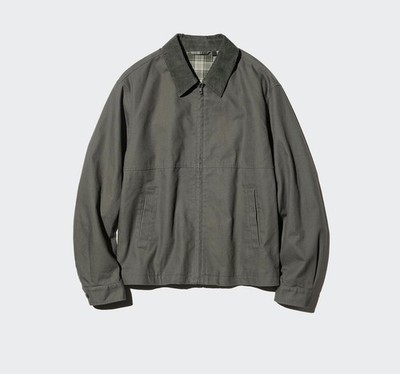 Uniqlo Men s Zip Up Blouson Jacket - Small - Olive