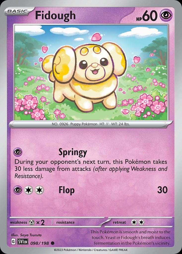 Pokemon Fidough (98/380) Scarlet & Violet LP REVERSE HOLO